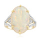 Anello in oro con Opale Bianco Brasiliano