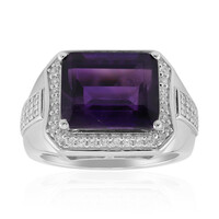 Anello in argento con Ametista Zambiana