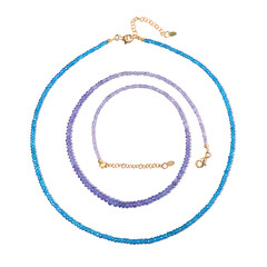 Parure in argento con Apatite Blu Neon