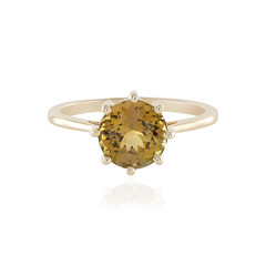 Anello in oro con Tanzanite Gialla (non riscaldata)