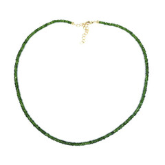 Collana in argento con Diopside Russo
