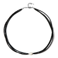 Collana in argento con Perla d'Acqua Dolce Bianca