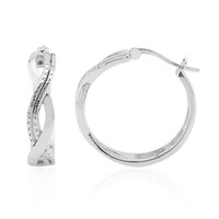Orecchini in argento con Diamante I3 (I)