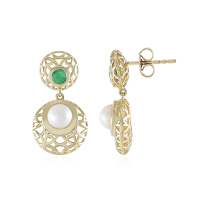 Orecchini in oro con Perla d'Acqua Dolce Bianca (Ornaments by de Melo)