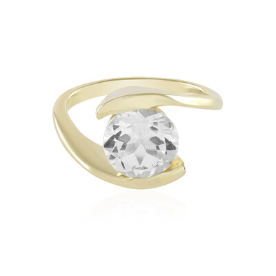Anello in argento con Topazio Bianco