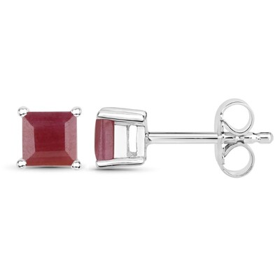 Orecchini in argento con Rubino