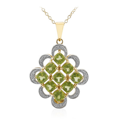 Collana in argento con Peridoto della Birmania