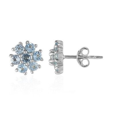 Orecchini in argento con Topazio Blu Cielo