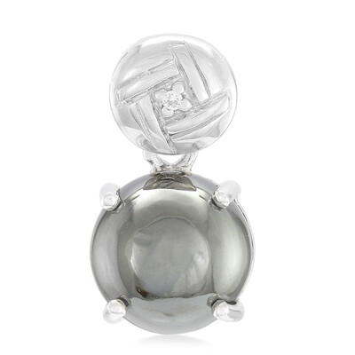 Ciondolo in argento con Ematite Nera