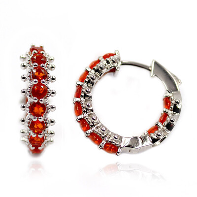 Orecchini in argento con Opale di Fuoco Messicano (Dallas Prince Designs)