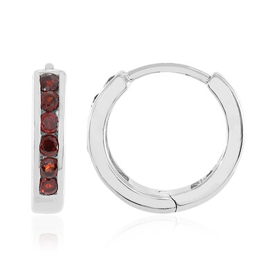 Orecchini in argento con Zircone Rosso