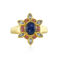 Anello in argento con Zaffiro Stellato Blu