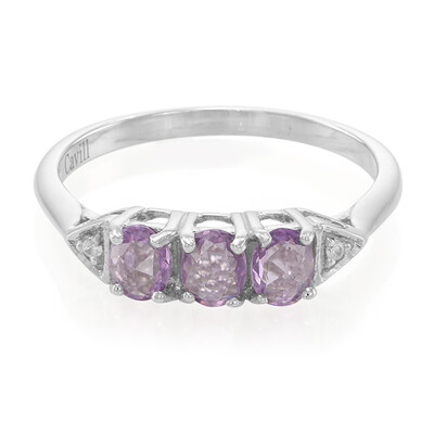 Anello in argento con Zaffiro Ceylon Porpora (non riscaldato)