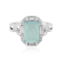 Anello in argento con Calcedonio Acqua