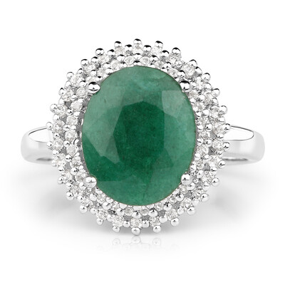 Anello in argento con Berillo color smeraldo