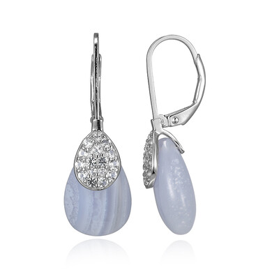 Orecchini in argento con Agata Blue Lace