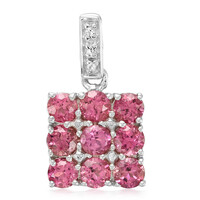 Ciondolo in argento con Tormalina Rosa