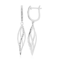 Orecchini in argento con Diamante I3 (I)
