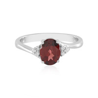 Anello in argento con Granato Mozambico