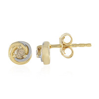 Orecchini in argento con Diamante Champagne I2