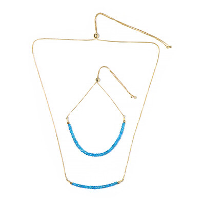 Parure in argento con Apatite Blu Neon