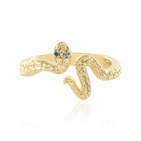 Anello in argento con Diamante Blu I3