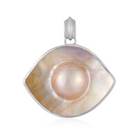 Ciondolo in argento con Perla Mabe (Bali Barong)