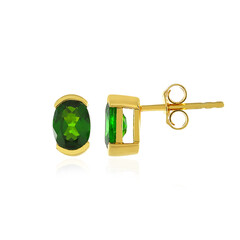 Orecchini in argento con Diopside Russo