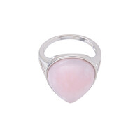 Anello in argento con Opale Pelle d'Angelo