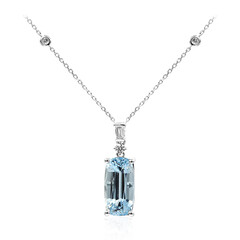 Collana in oro con Acquamarina Brasiliana AAA (CIRARI)