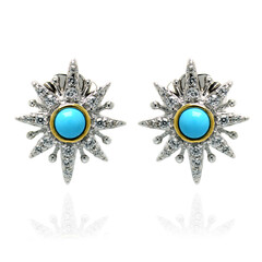 Orecchini in argento con Turchese Sleeping Beauty (Dallas Prince Designs)