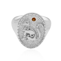 Anello in argento con Citrino Mandarino