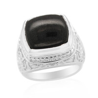 Anello da uomo in argento con Agata Nera