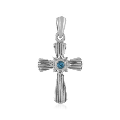 Ciondolo in argento con Topazio Blu Svizzero