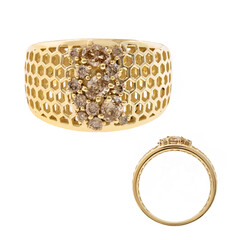 Anello in oro con Diamante Champagne I2 (Ornaments by de Melo)