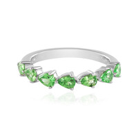 Anello in argento con Tsavorite della Tanzania