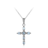 Collana in argento con Topazio Blu Cielo