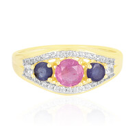 Anello in argento con Zaffiro Rosa del Madagascar