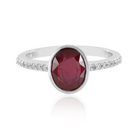 Anello in argento con Rubino del Madagascar