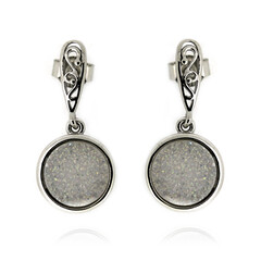 Orecchini in argento con Agata Glitter Perlata Brillante