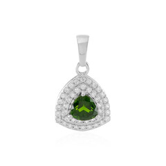 Ciondolo in argento con Diopside Russo