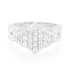 Anello in argento con Zaffiro Bianco