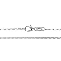 Catena grumetta piatta in oro bianco 9K - 50 cm - 3,11 g