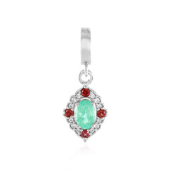 Ciondolo in argento con Smeraldo Russo