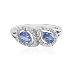 Anello in argento con Zaffiro Ceylon Blu (non riscaldato)