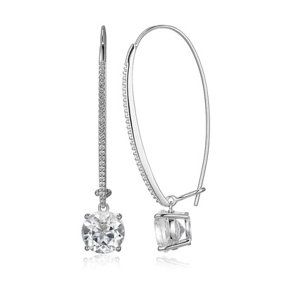 Orecchini in argento con Topazio Bianco