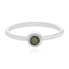 Anello in argento con Diamante Verde