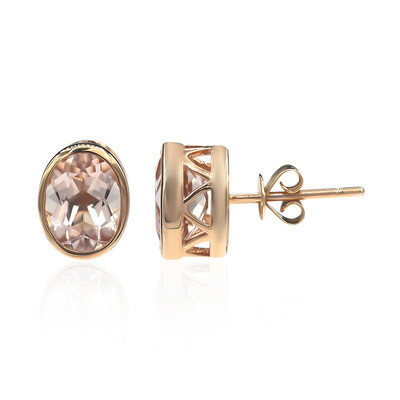 Orecchini in oro con Morganite AAA