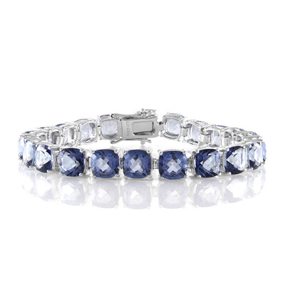 Bracciale in argento con Quarzo Mistico Blu
