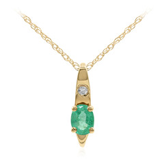 Collana in oro con Smeraldo Colombiano